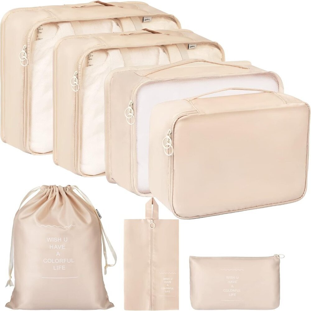 Packing Cubes 7 Set Travel Cubes for Suitcases Lightweight Luggage Packing Orgin